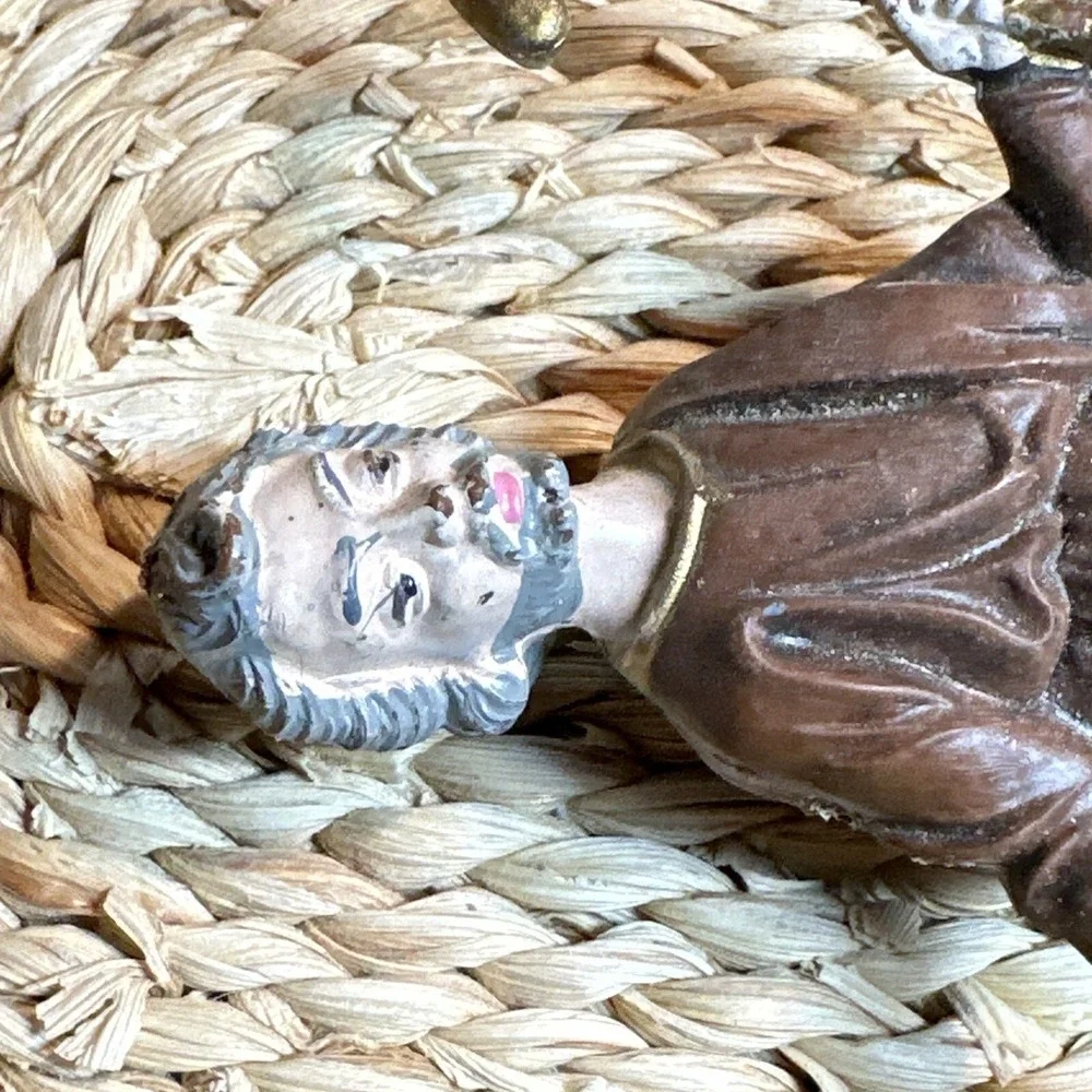 Vintage Shepherd Lantern Musician Nativity Figures Christmas Italy‎ Nativity